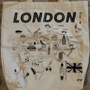 Maptote LONDON Sightseeing Canvas Tote Bag Travel Shopping Bag Sustainable NEW
